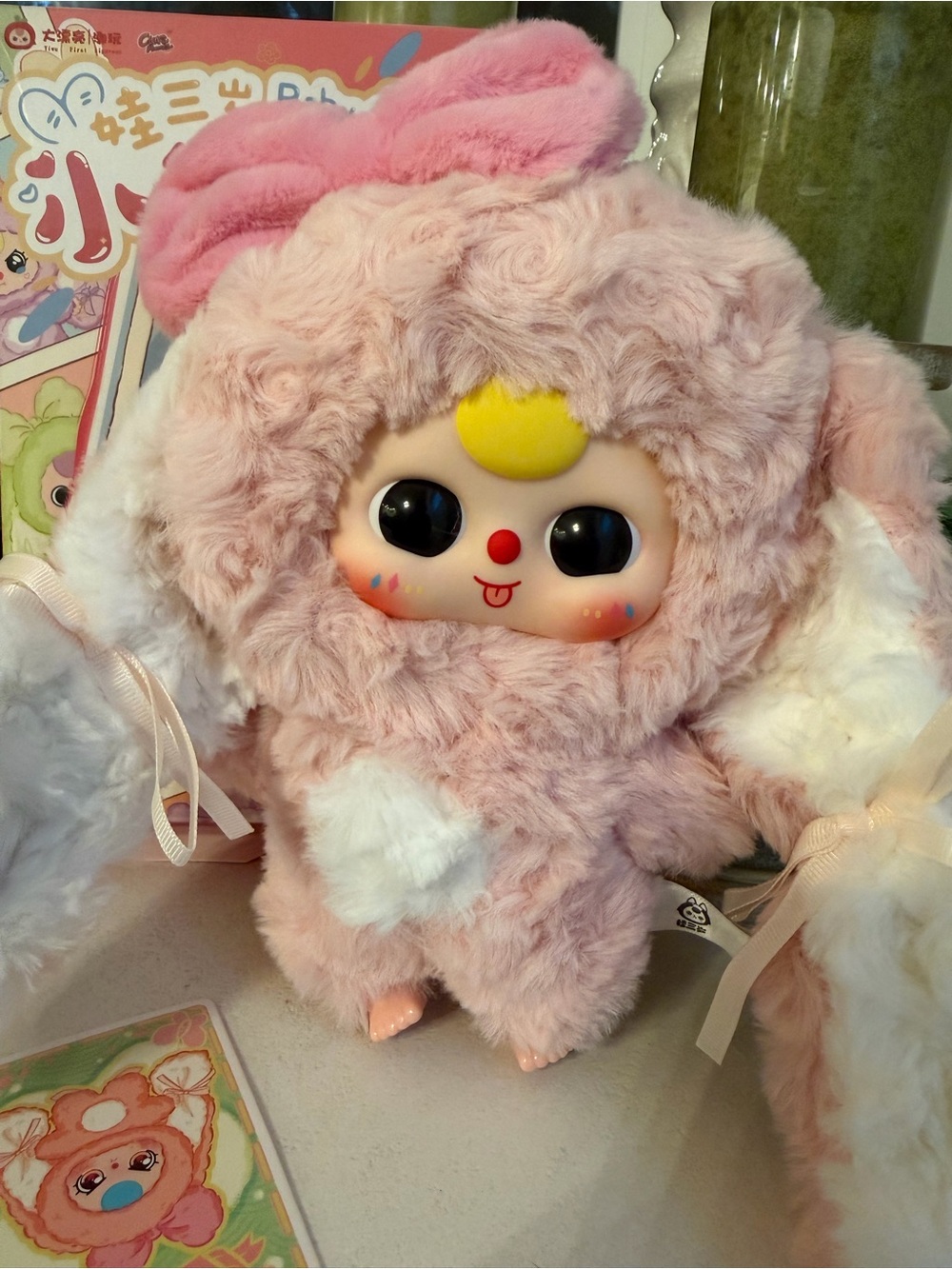 Baby Three Bunny Return Plush Pendant